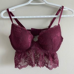 Sexy, Lace Ruffle Push-up Bra